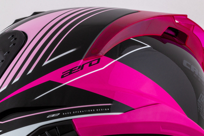 Helmetë integrale Cassida Aero Drome 2026, vizor i dyfishtë, ECE 22.06, e zezë perlë rozë e bardhë