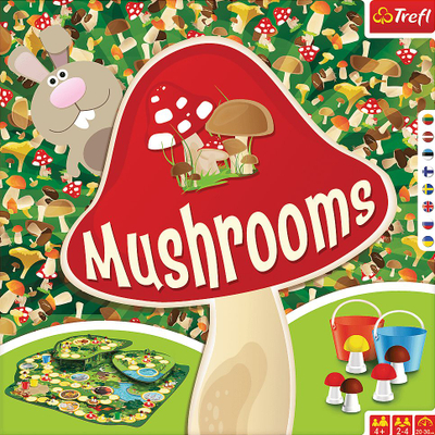 Lojë tavoline Trefl Mushrooms, për në shpi me gjithë familjen, version ukrainas, shumëngjyrëshe