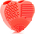 Pastrues furçash grimi InnovaGoods Heart, silikoni, formë zemre, rozë