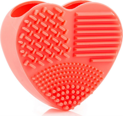 Pastrues furçash grimi InnovaGoods Heart, silikoni, formë zemre, rozë