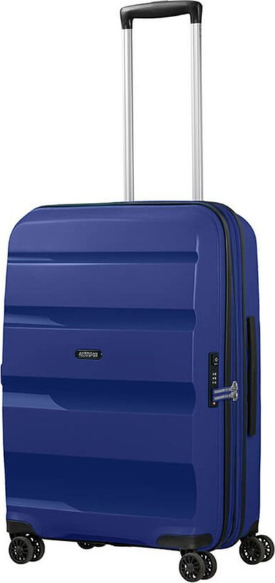 Valixhe American Tourister Bon Air Dlx Medium, 4 rrota, bravë TSA, blu e errët