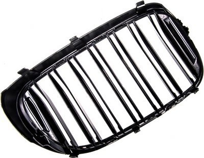 Grilë e përparme BMW Seria 7 G11 G12, Dual Line, para facelift, e zezë shkëlqim