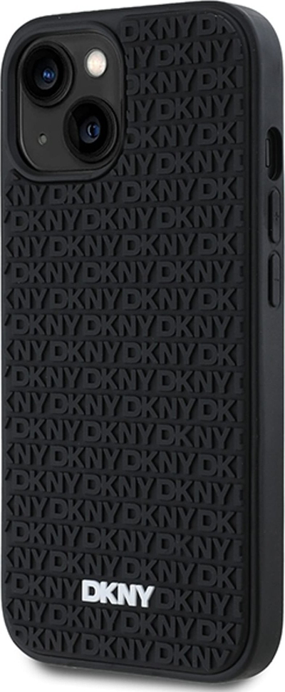 Футрола за телефон DKNY DKHCP15S3DRPWK, за iPhone 15 14 13 6.1", тврдa 3D rubber футрола, црна