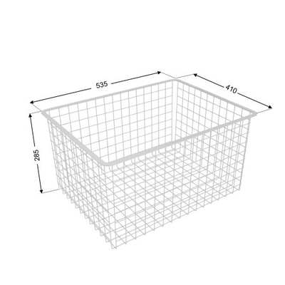 Shportë teli Element System Wire Basket RWL 535x410x285, sistem Quick and Easy, e bardhë