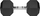 Hantelë Rebel Hex Dumbbell, 20kg, e veshur me gomë, e zezë