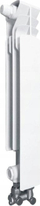 Radiator Gavia Element RIGHT 50/D, lidhje e poshtëme kryqëzuese, set këndor, i bardhë