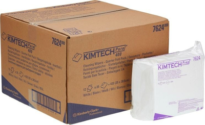 Lecka pastruese Kimberly-Clark Kimtech Pure, higjienike, të palosme, të bardha