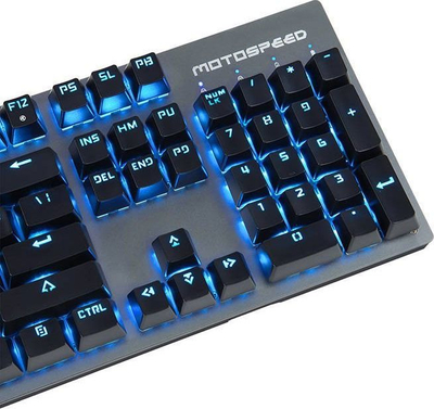 Механичка безжична тастатура Motospeed GK89, 2.4G, сино ЛЕД, црна
