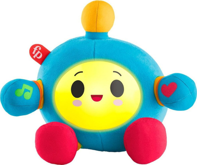 Lodër pelushi Fisher-Price Happy World Huggy Wuggy Bug, me drita, me muzikë, shumëngjyrëshe