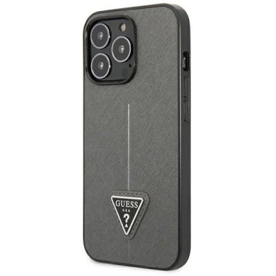 Mbulesë telefoni Guess GUHCP13XPSATLG, iPhone 13 Pro Max 6.7", hardcase, argjendi