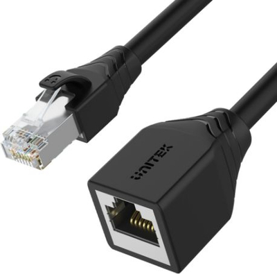 Kabllo zgjatuese rrjeti Unitek C1896BK, RJ45 M në F, Cat6 STP, 3m, e zezë
