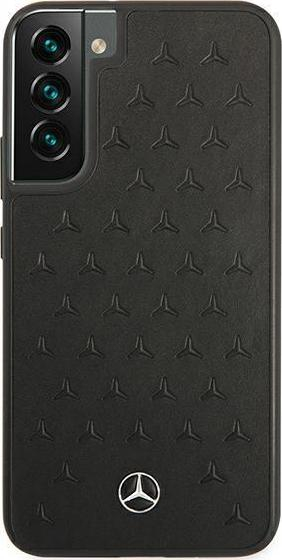 Këllëf telefoni Mercedes MEHCS22MPSQBK për Samsung Galaxy S22+, lëkurë natyrale, i zi