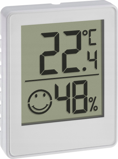 Termo higrometër digjital TFA Dostmann 30.5039.02, matje temperature dhe lagështie, i bardhë