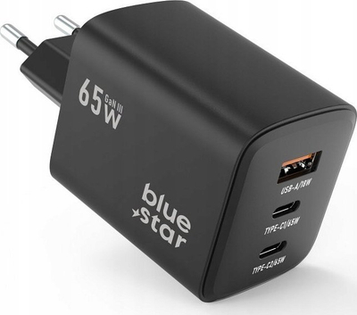 Karikues muri Blue Star VT-43 GaN, 65W, 2x USB-C PD QC4.0 1x USB-A, i zi