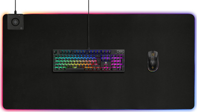 Mousepad gaming Deltaco DMP330, XXL, RGB, karikim wireless 10W, i zi