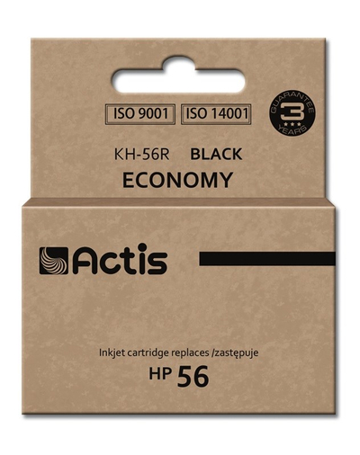 Ngjyrë për printer Actis KH-56R (zëvendësim për HP 56 C6656A), 20 ml, e zezë