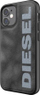 Футрола за телефон Diesel Moulded Case Bleached Denim, за iPhone 12 mini, силикон TPU, сива и бела
