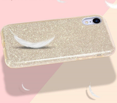 Kllëf telefoni për Samsung Galaxy A51, TPU, me shkëlqim, ngjyrë ari