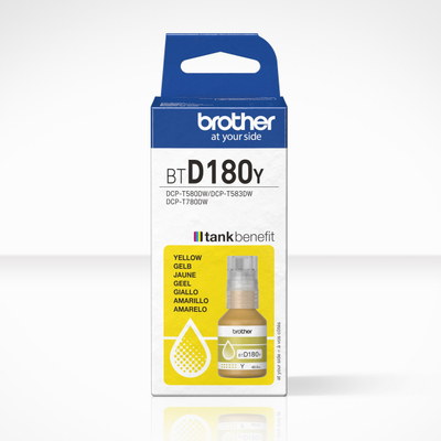 Bojë printeri Brother BTD180Y, shishe 48.8ml, e verdhë