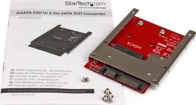 Adapter StarTech.com mSATA në 2.5\" SATA, konvertues SSD, i zi