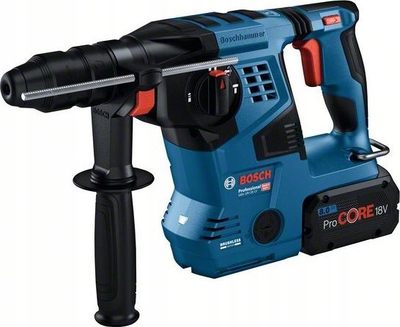 Çekiç rrotullues pa fishë Bosch GBH 18V-28 CF Professional, 18V, me bateri, blu