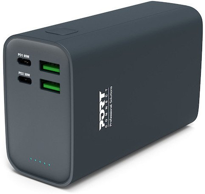 Power bank Port Designs 907004, 26800mAh, 65W, црна