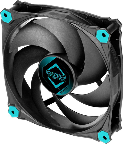 Ventilatorë PC Iceberg Thermal IceGALE Silent PWM, 120mm, set me 3 copa, ngjyrë e zezë