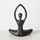 Mbajtëse qirinjsh tealight YOGA, porcelan, 30 cm, e zezë