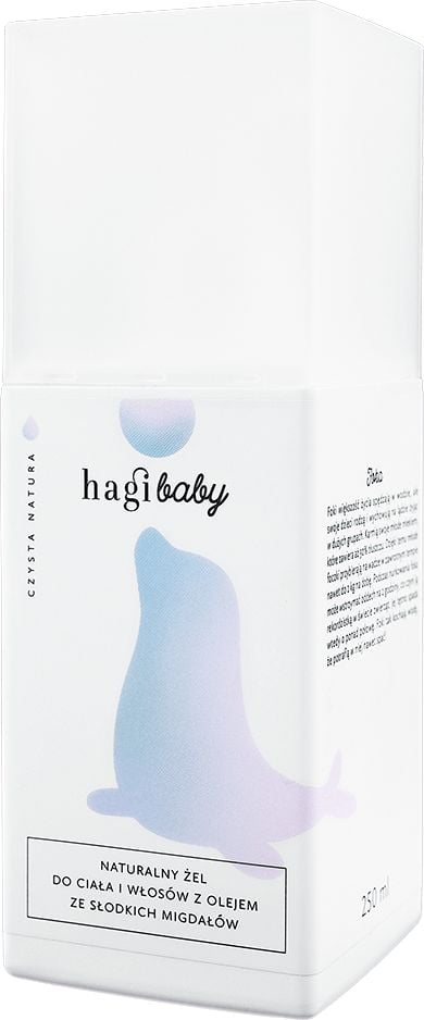 Xhel trupi dhe flokësh Hagi Natural, me vaj bajame të ëmbël, për bebe dhe kalamaj