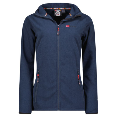 Bluza fleece për femra Geographical Norway UNICIA LADY 224, me zinxhir, e zezë