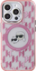 Kapak telefoni Karl Lagerfeld IML Monogram Karl &amp; Choupette, MagSafe, për iPhone 15, rozë