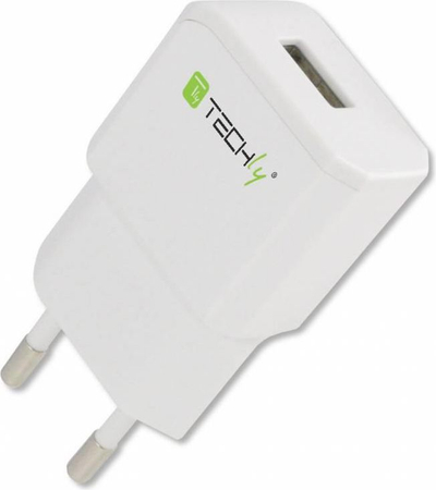 Karikues muri Techly Slim USB, 5V 2.1A, 10.5W, i bardhë
