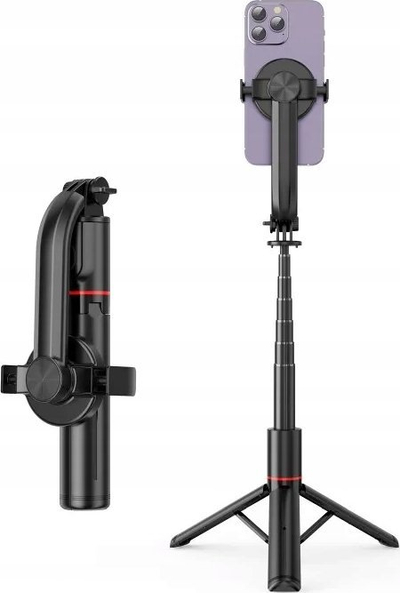 Set tripod për selfie me telekomandë Bluetooth për MagSafe, ngjyrë e zezë