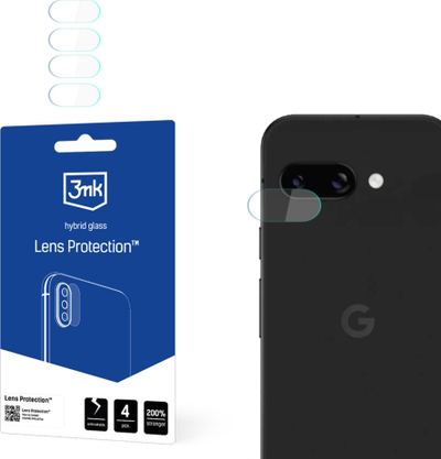 Заштита за леќи 3mk Lens Protection за Google Pixel 9A, хибридно стакло, 0.16mm, проѕирно