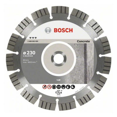 Disk prerës diamant për beton Bosch Best for Concrete, 230mm, 22.23mm