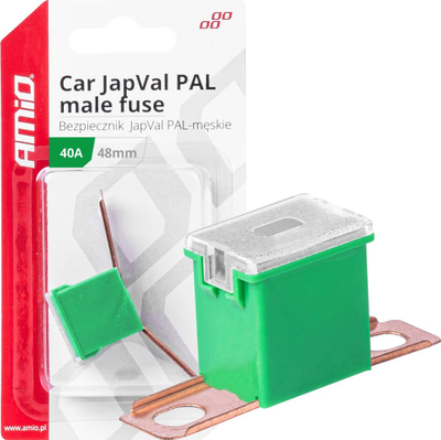 Siguresë automatike AMiO 03419 JapVal PAL, 40A, jeshile