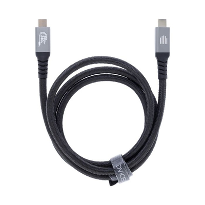 Dviced USB4 Braided Cable, 80 Gbps, 240 W, (Thunderbolt Compatible), 1m, Black