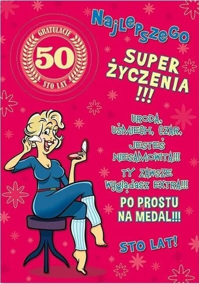 Kartolinë Stamp Card Party Stickered B6, me zarf, Birthday 50 Pattern 01