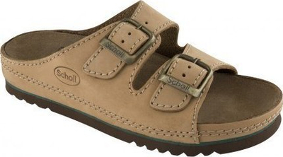 Shapka ortopedike Scholl Air Bag Nubuck Bioprint, lëkurë, uniseks, bezhë, nr 41