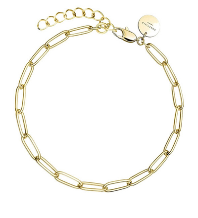 Byzylyk Rosefield Rectangle Chain, i praruar me ar, çelik inoks, i personalizueshëm
