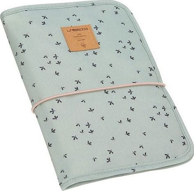 Portofol ndërrimi Lassig Changing Pouch Floral Mint, i vogël e i lehtë për tu mbajt, me tapet ndërrimi, ngjyrë mente