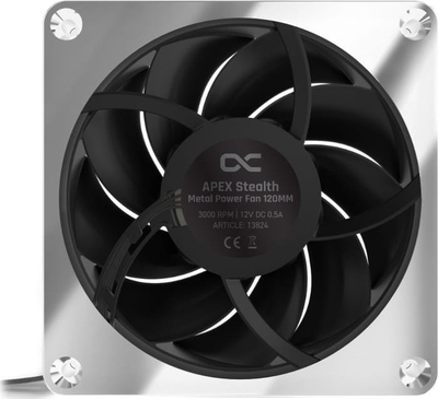 Ftohës Alphacool Apex Stealth Metal Power, 120 mm, i argjendtë