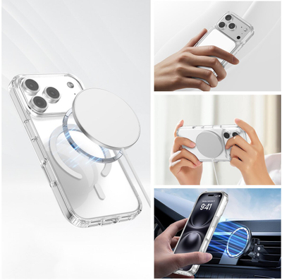 Set mbrojtës 4smarts Premium 360 për iPhone 17 Pro, MagSafe, transparent