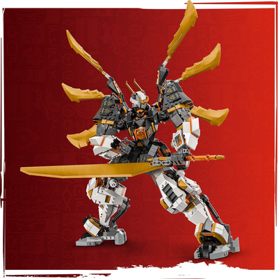 Set ndërtimi LEGO Ninjago Cole's Titan Dragon Mech 71821, 12+ vjeç, gri portokalli