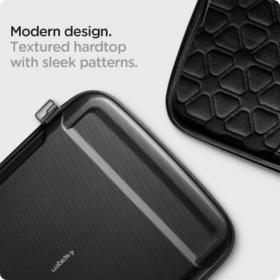 Çantë laptopi Spigen Rugged Armor Pro Pouch, për 16", mbrojtëse e fortë, e zezë