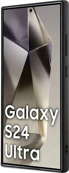 Kapak telefoni Karl Lagerfeld Ikonik KLHCS24L3DRK, për Samsung Galaxy S24 Ultra, gome, i zi