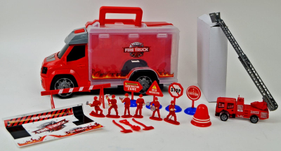 Set lodrash zjarrfiksa “Maksik Fire Brigade”, me figurina, shumëngjyrësh