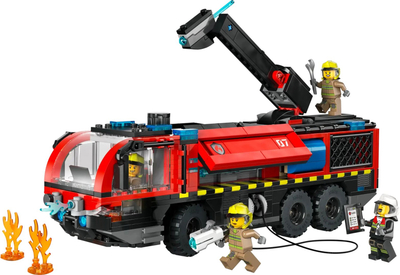 Set lodrash LEGO City Airport Fire Truck 60499, autobot zjarrfikës aeroporti