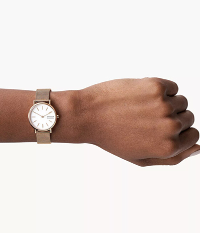 Orë për femra Skagen Signature SKW2694, e artë rozë