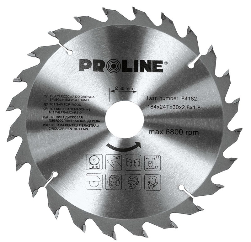 Sharrë rrethore Proline Wood, 184x30mm, 24 dhëmbë - 84182